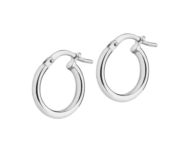 Kolczyki srebrne - koła, 14 mm. Szare kolczyki Apart, srebrne. Za 109.00 zł.