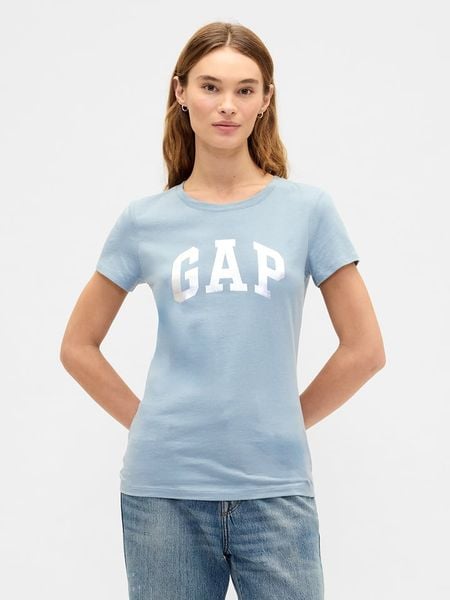 GAP Koszulka w kolorze błękitnym rozmiar: S. Niebieskie bluzki GAP, s, bez wzorów, z bawełny, bez kołnierzyka, bez ramiączek. Za 46.95 zł.