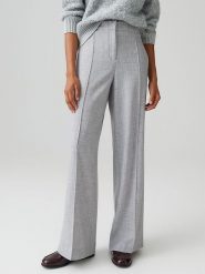 OPUS Spodnie w kolorze jasnoszarym rozmiar: 40. Szare spodnie materiałowe Opus, bez wzorów, z materiału, z podwyższonym stanem. Za 165.99 zł.