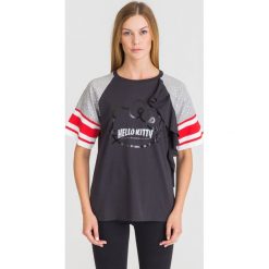 T-SHIRT PINKO HELLO KITTY. Szare t-shirty Pinko, l, z aplikacjami, bez kołnierzyka, bez ramiączek. Za 435.00 zł.