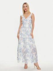 Guess Sukienka letnia Sl Palma Long W4GK46 WG571 Kolorowy Regular Fit. Sukienki Guess, na lato, xs, z aplikacjami, z bawełny, bez kołnierzyka, bez ramiączek. Za 439.99 zł.
