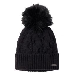Czapka damska Boundless Days Cable Knit Pom Beanie. Czarne czapki Columbia, bez wzorów, z materiału. Za 119.99 zł.