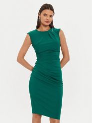Rinascimento Sukienka koktajlowa CFC0119757003 Zielony Regular Fit. Zielone sukienki Rinascimento, xs, bez wzorów, z syntetyku, wizytowe, bez kołnierzyka, bez ramiączek. Za 269.99 zł.