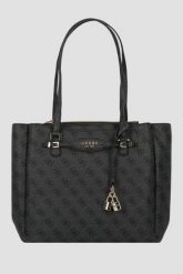 GUESS Czarna shopperka damska Katya. Czarne shopper Guess, z aplikacjami, ze skóry ekologicznej, duże, bez dodatków. W wyprzedaży za 639.99 zł.