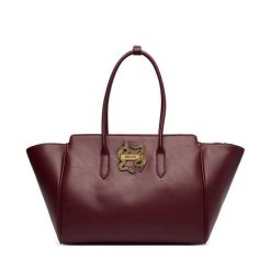 Torebka Just Cavalli. Czerwone shopper Just Cavalli, bez wzorów, bez dodatków. Za 939.99 zł.