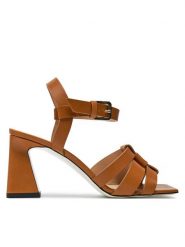 Pollini Sandały SA16607C0ITT0217 Brązowy. Brązowe sandały Pollini, bez wzorów, ze skóry, bez obcasa, na słupku, bez zapięcia. Za 1,829.00 zł.