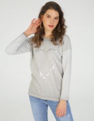 Bluzka z nadrukiem. Bluzki Unisono, s, bez wzorów, z bawełny, bez kołnierzyka, bez ramiączek. Za 119.00 zł.