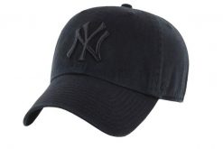 Czapka z daszkiem damska New York Yankees MVP Cap. Czarne czapki 47 Brand, bez wzorów, z bawełny, sportowe. Za 142.20 zł.
