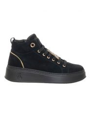 Patrizia Pepe Skórzane sneakersy w kolorze czarnym rozmiar: 37. Czarne trampki Patrizia Pepe, bez wzorów, za kostkę, bez zapięcia. Za 433.83 zł.