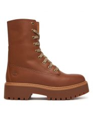 Timberland Trapery TB0A5SAHEM61 Brązowy. Brązowe trapery i śniegowce Timberland, ze skóry. Za 779.99 zł.