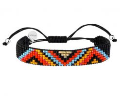 Bransoletka z elementami z mosiądzu rodowanego i szklanymi koralikami. Bransoletki Artelioni, z mosiądzu. Za 159.00 zł.