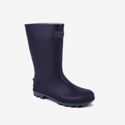 Damskie kalosze Coqui z wyjmowaną wkładką. Niebieskie kalosze Coqui, bez wzorów, z materiału, przed kolano. Za 138.99 zł.