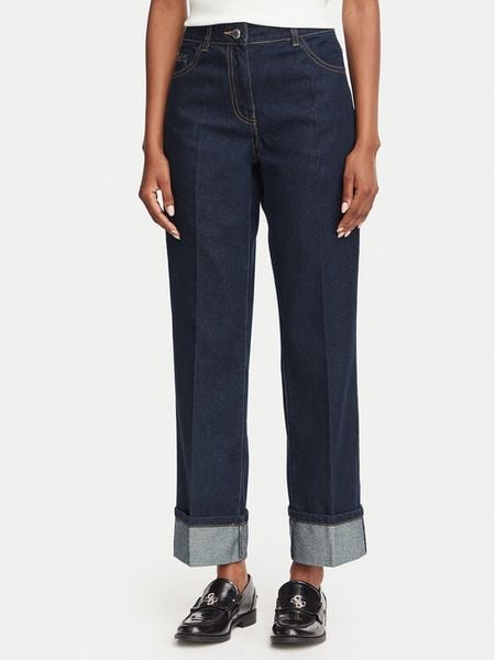 Morgan Jeansy 252-PREVER Granatowy Straight Fit. Niebieskie jeansy Morgan, bez wzorów. Za 349.99 zł.