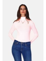 ASSUILI Koszulka w kolorze jasnoróżowym rozmiar: 38. Różowe bluzki Assuili, bez wzorów, z bawełny, klasyczne, bez kołnierzyka, bez ramiączek. Za 82.64 zł.