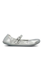 Groundies Skórzane buty "Amber 2.0" w kolorze srebrnym do chodzenia na boso rozmiar: 39. Szare baleriny Groundies, bez wzorów, ze skóry, bez obcasa. Za 239.40 zł.