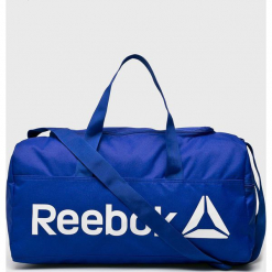 Reebok - Torba. Niebieskie torby na ramię Reebok, bez wzorów, z materiału, casualowe, na ramię, bez dodatków. W wyprzedaży za 79.90 zł.