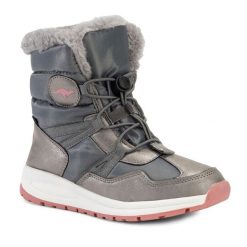 Śniegowce juniorskie KangaROOS K-PE Ski RTX. Szare trapery i śniegowce KangaROOS. Za 239.99 zł.