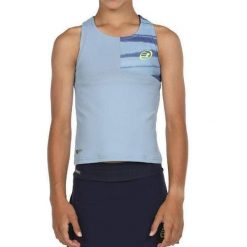 Bullpadel Jisca W Tank Top. Niebieskie topy bullpadel, bez wzorów, bez kołnierzyka, bez ramiączek. Za 174.60 zł.
