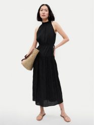 Gap Sukienka letnia 549270-01 Czarny Regular Fit. Czarne sukienki GAP, na lato, xxs, bez wzorów, z syntetyku, bez kołnierzyka, bez ramiączek. Za 459.99 zł.