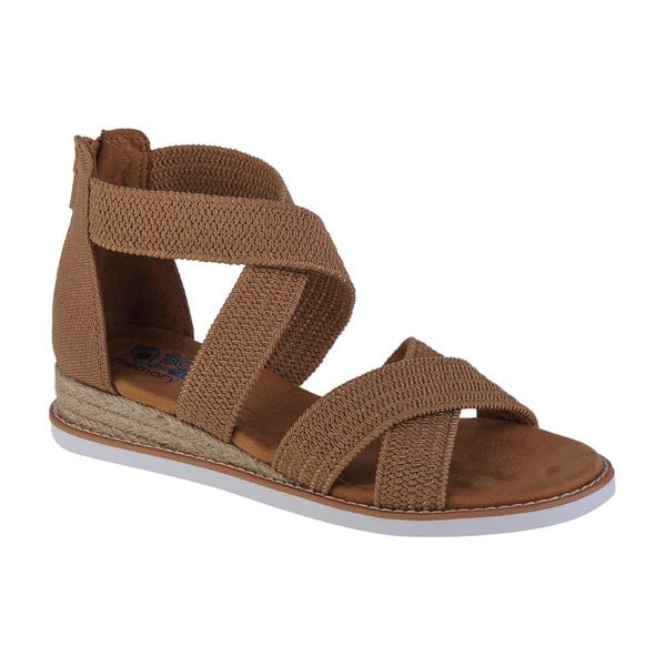 Sandały damskie, Desert Kiss - Desert Nights. Brązowe sandały Skechers, bez wzorów, sportowe, bez obcasa, bez zapięcia. Za 279.99 zł.