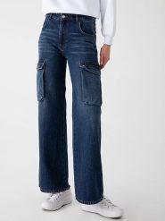 LTB Dżinsy "Karlie" - Comfort fit - w kolorze granatowym rozmiar: W29. Niebieskie jeansy LTB, z aplikacjami, z podwyższonym stanem. Za 105.63 zł.