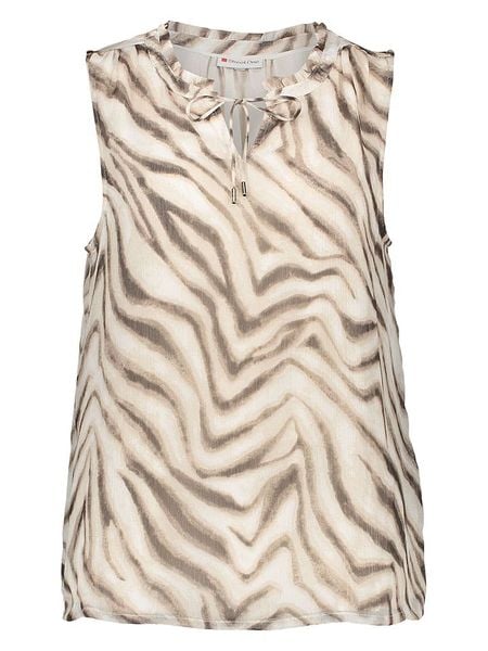 Street One Bluzka w kolorze beżowo-brązowym rozmiar: 36. Brązowe bluzki Street One, bez wzorów, street, bez kołnierzyka, bez ramiączek. Za 61.17 zł.