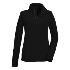 Bluza damska Killtec KSW 101 WMN FLC SHRT. Czarne bluzy Killtec, bez wzorów, bez kaptura. Za 149.99 zł.