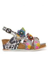 Laura Vita Sandały Bonito 37 Kolorowy. Sandały Laura Vita, bez wzorów, ze skóry, bez obcasa, na koturnie, bez zapięcia. Za 459.99 zł.