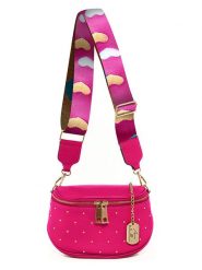 Anna Morellini Skórzana torebka "Domenica" w kolorze różowym - 19 x 8 x 15 cm rozmiar: onesize. Różowe torby na ramię Anna Morellini, bez wzorów, z materiału, na ramię, bez dodatków. Za 217.99 zł.