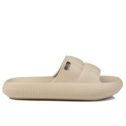 Klapki damskie sportowe Lee MAYA SLIDER WOMEN LOW. Brązowe klapki Lee, bez wzorów, z materiału, bez obcasa. Za 89.00 zł.