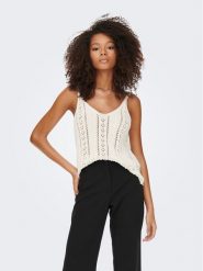 ONLY Top Lyzet 15277573 Écru Regular Fit. Topy Only, xl, bez wzorów, z bawełny, bez kołnierzyka, bez ramiączek. Za 99.99 zł.