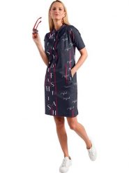 Heine Sukienka w kolorze granatowym rozmiar: 42. Niebieskie sukienki Heine, na co dzień, bez wzorów, z bawełny, bez kołnierzyka, bez ramiączek, mini, proste. Za 104.99 zł.