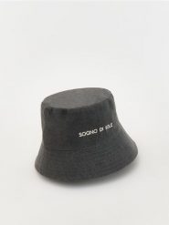Kapelusz bucket - ciemnoszary. Szare kapelusze Reserved, bez wzorów. W wyprzedaży za 35.99 zł.