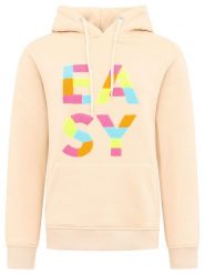 Zwillingsherz Bluza "EASY" w kolorze beżowym rozmiar: L/XL. Brązowe bluzy Zwillingsherz, l, z aplikacjami, z kapturem. Za 218.95 zł.