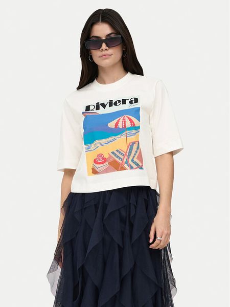 ONLY T-Shirt Vega 15375753 Biały Regular Fit. Białe t-shirty Only, l, bez wzorów, z bawełny, bez kołnierzyka, bez ramiączek. Za 74.99 zł.