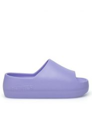 Hunter Klapki S55796-I Fioletowy. Fioletowe klapki Hunter, bez wzorów, z syntetyku, bez obcasa. Za 79.99 zł.