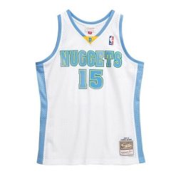 Koszulka NBA Denver Nuggets Carmelo Anthony. Białe bluzki Mitchell & Ness, bez wzorów, sportowe, bez kołnierzyka, bez ramiączek. W wyprzedaży za 421.50 zł.