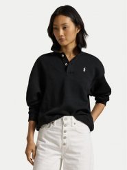 Polo Ralph Lauren Polo 211947966002 Czarny Regular Fit. Czarne koszulki polo Polo Ralph Lauren, m, bez wzorów, z bawełny, bez kołnierzyka, bez ramiączek. Za 859.99 zł.