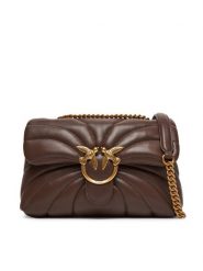 PINKO Torebka Love Puff Classic Cl 100038 A1EX Brązowy. Brązowe torebki klasyczne Pinko, bez wzorów, ze skóry, bez dodatków. Za 1,959.00 zł.