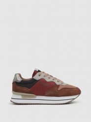 Pepe Jeans FOOTWEAR Sneakersy w kolorze bordowym rozmiar: 36. Czerwone trampki Pepe Jeans FOOTWEAR, bez wzorów, z jeansu, bez zapięcia. Za 149.31 zł.