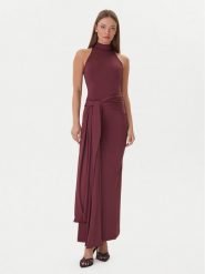 Bardot Sukienka wieczorowa Isadora 60102DB Bordowy Regular Fit. Czerwone sukienki Bardot, bez wzorów, z syntetyku, wizytowe, bez kołnierzyka, bez ramiączek. Za 529.99 zł.