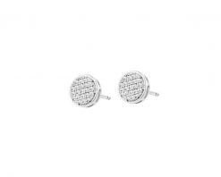 Kolczyki z białego złota z diamentami - 0,12 ct - próba 750. Białe kolczyki Apart, z diamentem, złote. Za 2,190.00 zł.