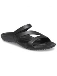 Crocs Klapki "Kadee II" w kolorze czarnym rozmiar: 34/35. Czarne klapki Crocs, bez wzorów, z otwartym noskiem, bez obcasa. Za 76.45 zł.