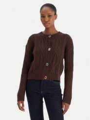 Liu Jo Kardigan MF5423 MS040 Brązowy Regular Fit. Brązowe kardigany Liu Jo, s, bez wzorów, z wełny. Za 859.99 zł.