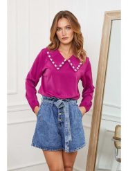 Joséfine Bluzka "Ashton" w kolorze różowym rozmiar: L. Różowe bluzki Joséfine, l, bez wzorów, bez kołnierzyka, bez ramiączek. Za 130.99 zł.