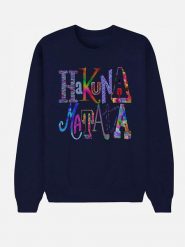 WOOOP Bluza "Hakuna Matata" w kolorze granatowym rozmiar: S. Niebieskie bluzy Wooop, s, bez wzorów, z bawełny, bez kaptura. Za 79.77 zł.