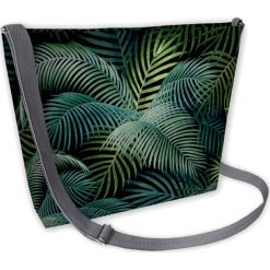 Torebka "Samba" w kolorze czarnym ze wzorem - (S)31 x (W)24 x (G)7 cm. Czarne torby na ramię Bertoni, bez wzorów, z materiału, na ramię, bez dodatków. W wyprzedaży za 52.95 zł.