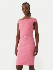 Rinascimento Sukienka koktajlowa CFC0127755003 Różowy Slim Fit. Czerwone sukienki Rinascimento, l, bez wzorów, z syntetyku, wizytowe, bez kołnierzyka, bez ramiączek. Za 699.99 zł.