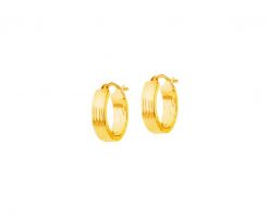 Złote kolczyki - koła, 14 mm. Żółte kolczyki Apart, złote. Za 1,299.00 zł.