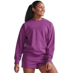 Bluza damska 2XU Motion French Terry Crew. Białe bluzy 2XU, m, bez wzorów, z polaru, bez kaptura. Za 377.00 zł.
